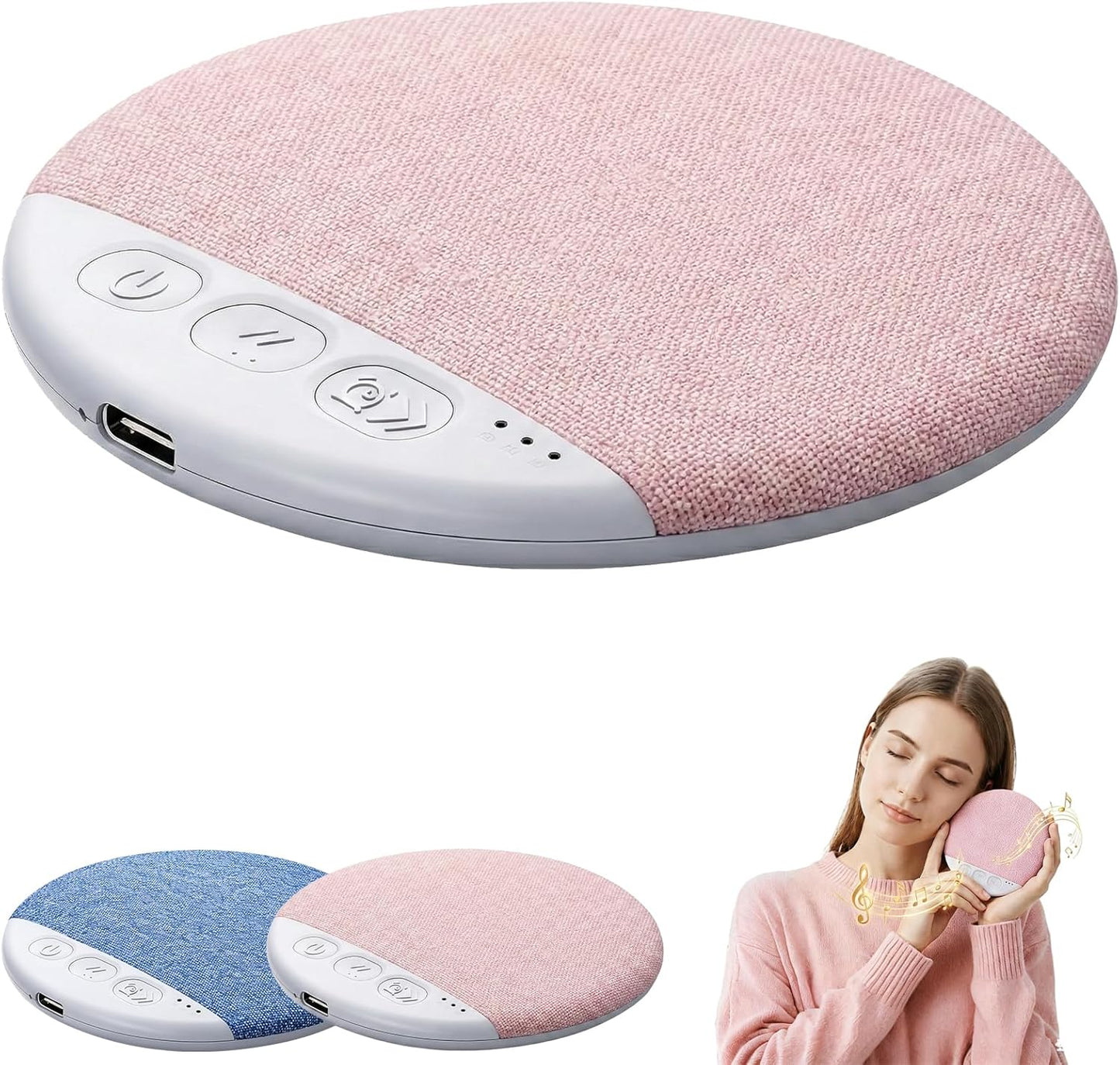 Generic 2026 New Sleep Pillow Speaker, Bluetooth Pillow Speaker with White Noise Timer Wireless Sleep Aid with Stereo