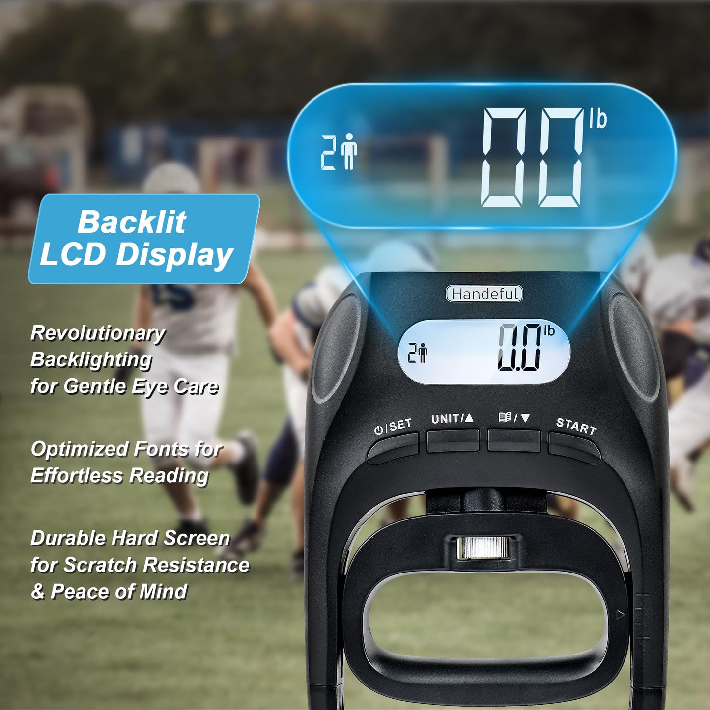 Handeful Grip Strength Tester Trainer - Dynamometer Handgrip Measurer Meter, Handheld Strengthener Exerciser for Sports, School, and Home Use (black 180kg)