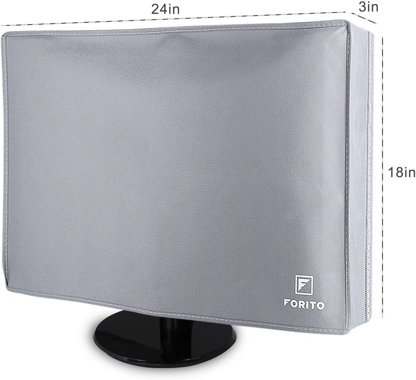 23" 24" 25" 23" 24" 25" 24W 18H 3D)-Gray Univesal Monitor Dust Cover Scratch Resistance Nonwoven Full Body Sleeve