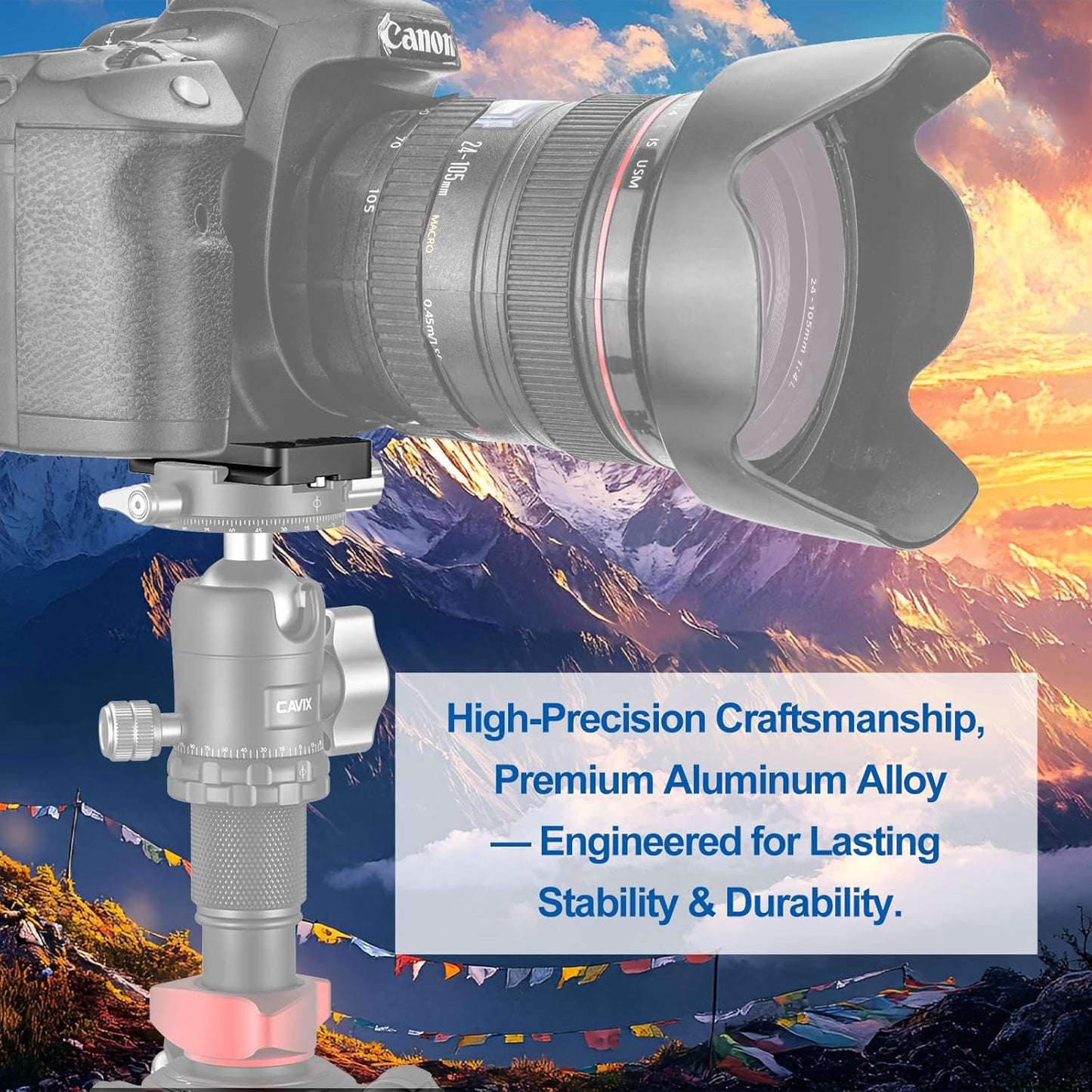 CAVIX 60mm (37g) 1/4Screw (PU-60) Aluminum Alloy Universal Arca-Swiss Quick Release Plate, Compact & Lightweight