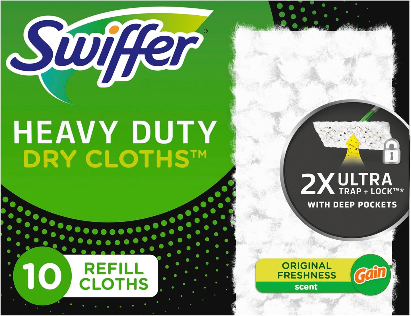 Swiffer Sweep + Mop Dry Pads Refill - Heavy Duty Multi-Surface Floor Cleaner Wipes | 40 Count