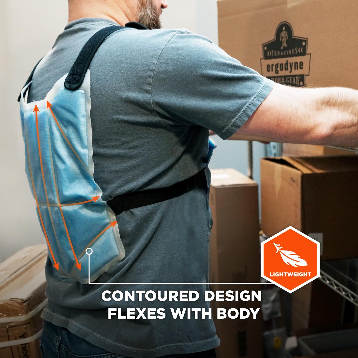 Ergodyne 6210 Phase Change Lightweight Cooling Ice Vest, Cooling Relief for All Environments, Cooling Towel Included