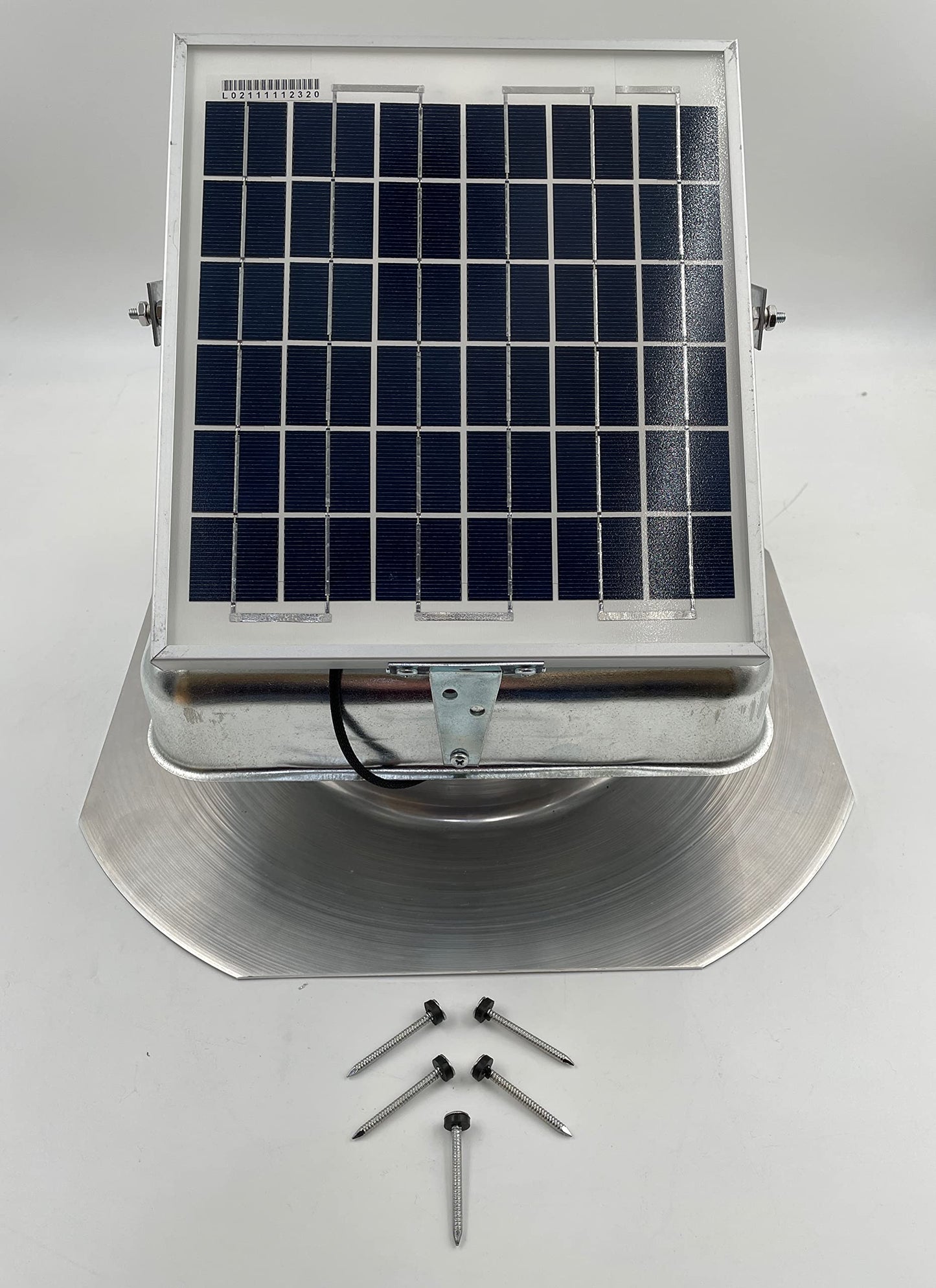 Solar Mega RoofBlaster 2.0 with Galvanized Vent (Adjustable Solar Panel Mount) | Solar Attic Vent | Solar Roof Vent | Solar Roof Attic Fan | New & Improved Design