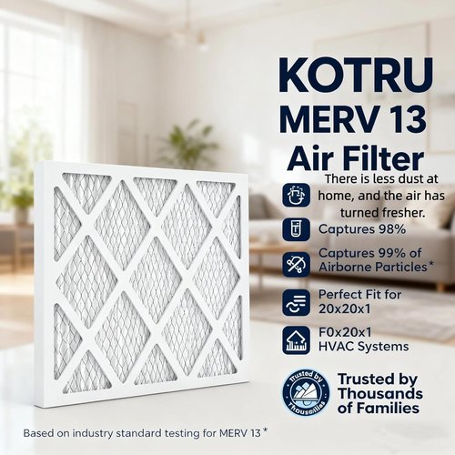 MERV 13 20x20x1 Air Filter by [Brand Name] - 4-Pack Electrostatic Pleated HVAC Filters | Captures Dust, Pollen & Pet Dander
