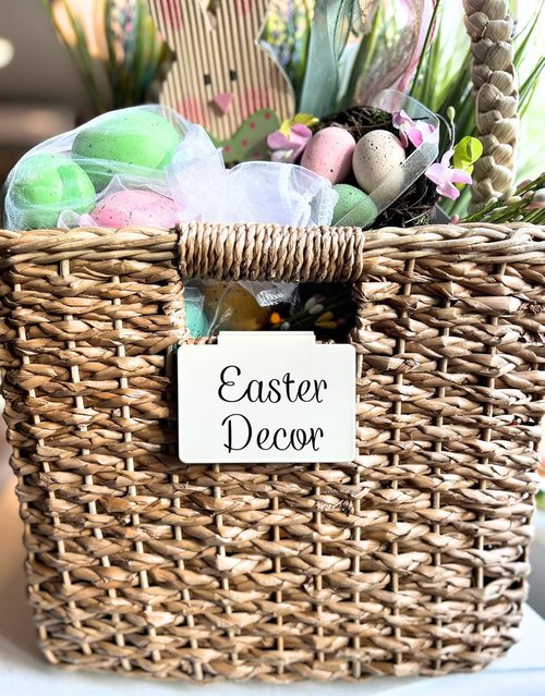 Hygge & Sage Metal Non-Slip Basket Labels - 8 Labels, 8 Non-Slip Pads & Free Marker | Cream