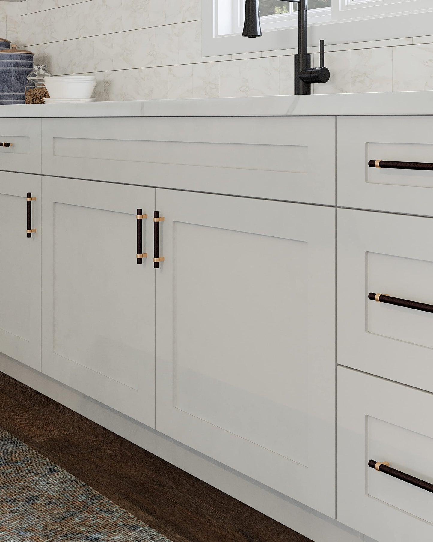 Design House Brookings Shaker Unassembled Base Kitchen Cabinet B9, 9 W x 24 D x 34.5 H, Brown, Solid Wood, Design House, 561316