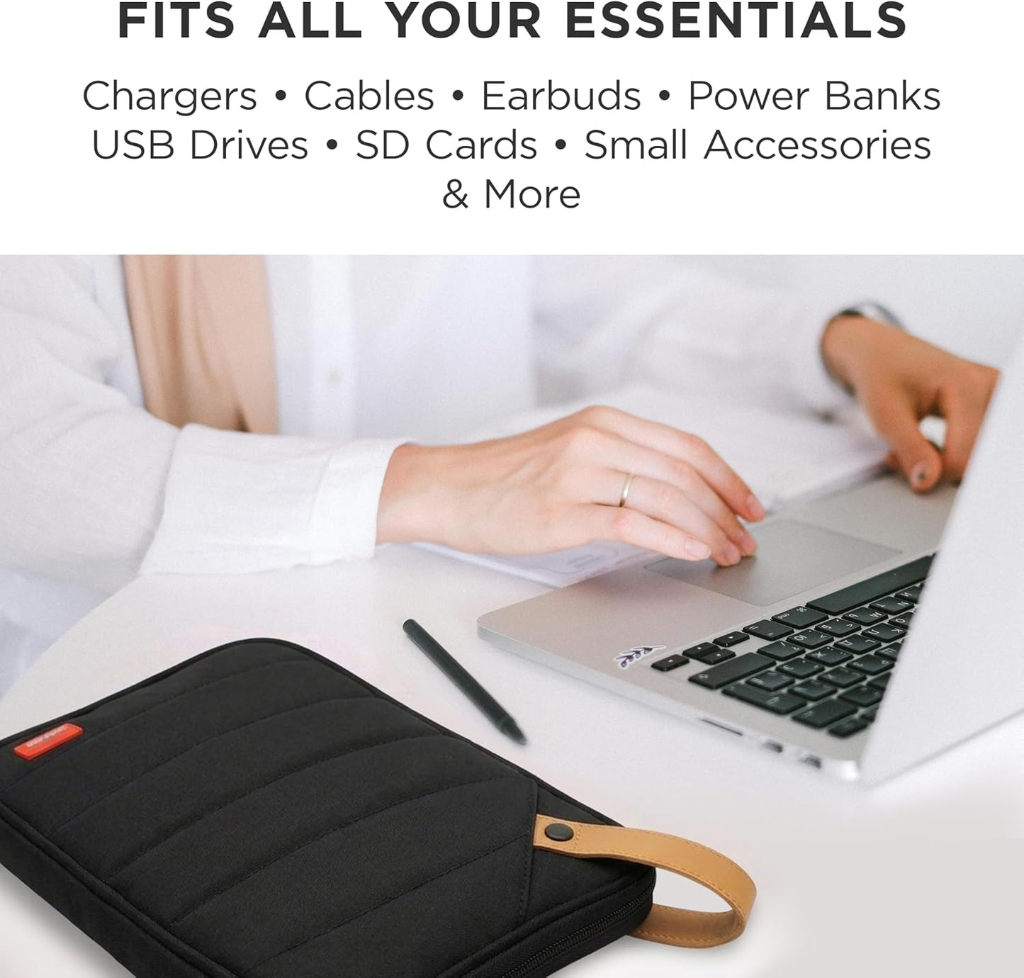 Journo Travel Cord Case Organizer For All Your Electronic Tech Gadgets - Cables, Accessories, Phones, Tablets, Hard