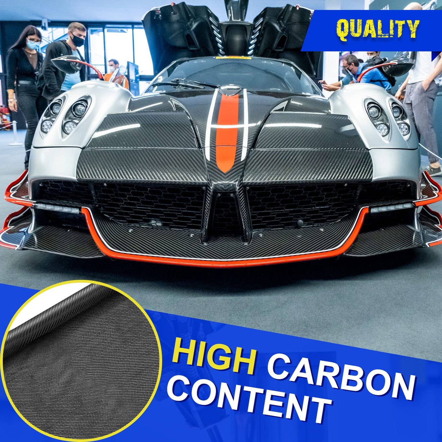 Tudomro 4.17ft x 39.4'' Carbon Fiber Fabric Black Pure Carbon Fiber Sheet 2 x 2 Twill Weave-3k/220g for Cars Structural Reinforcement on Concrete Wall Basement Boat Repair (1 Roll)