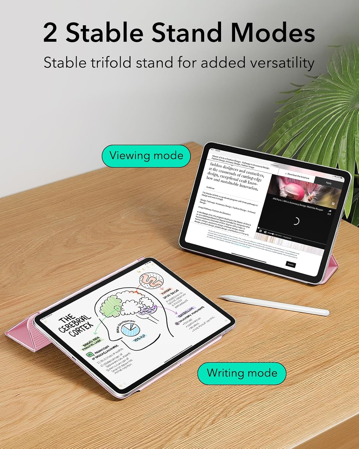 ESR 13 Inch (M5/M4) 2025/2024, for iPad Pro Case Powerful Magnetic Attachment, Slim Trifold Stand Case, Supports Pencil
