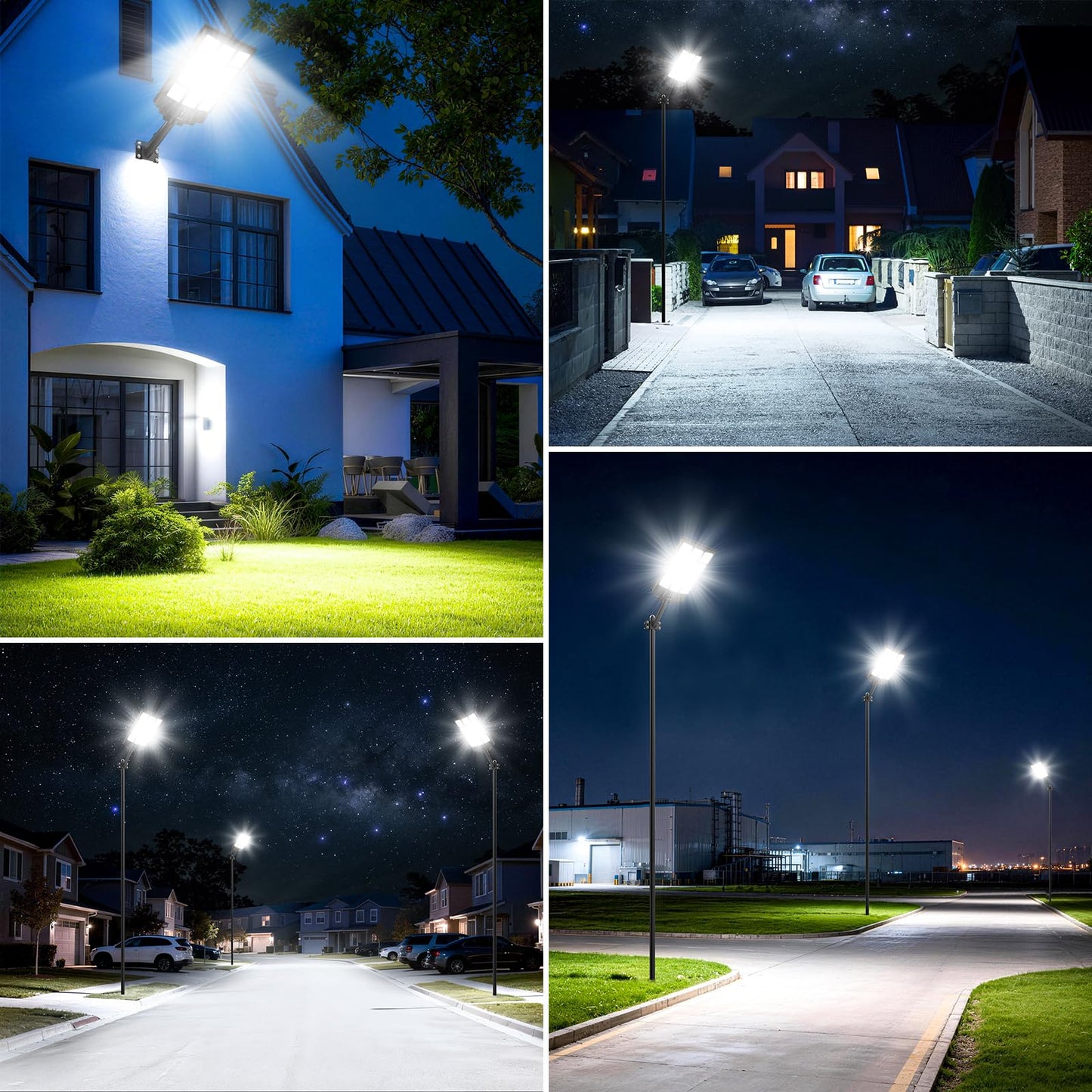 9000W Solar Street Lights Outdoor, 27" 240000LM Solar Lights Waterproof with Motion Sensor, 6500K Dusk to Dawn Commercial Lighting for Parking Lot, Security LED Flood Lights for Driveway Yard, 2-Pack