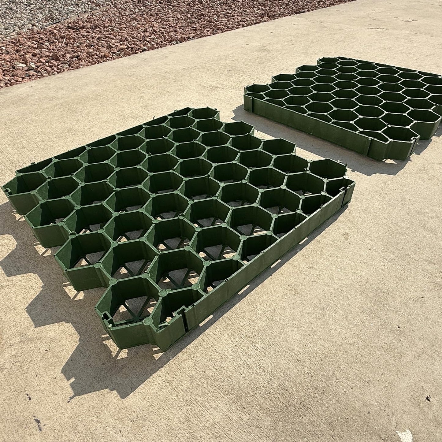 Sandbaggy Geogrid Paver (Green) 1.5" Depth (20x20) | Gravel & Grass Driveway Grid (20x20, 6, Count)