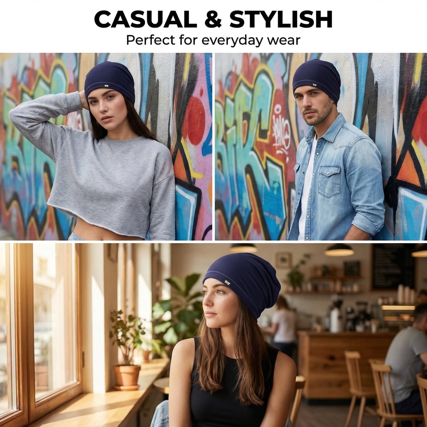 LONGLONG 2 Pack Summer Beanies - Lightweight Breathable Cooling Skull Caps for Women Men Sports & Daily Wear