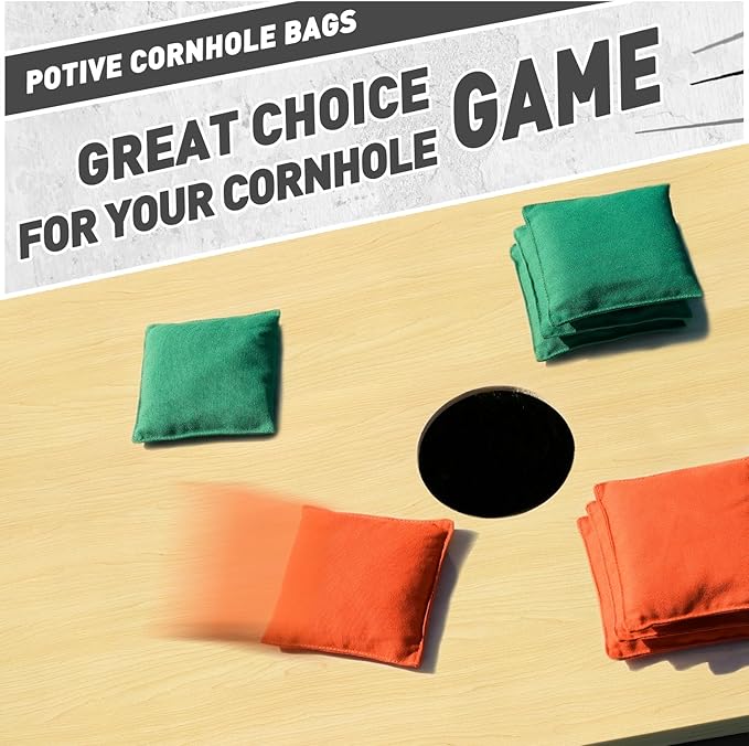Cornhole Bags Set of 8 Regulation Corn Hole Bean Bags for Cornhole Game, Professional Weather Resistant Corn Hole Bags with Tote Bag