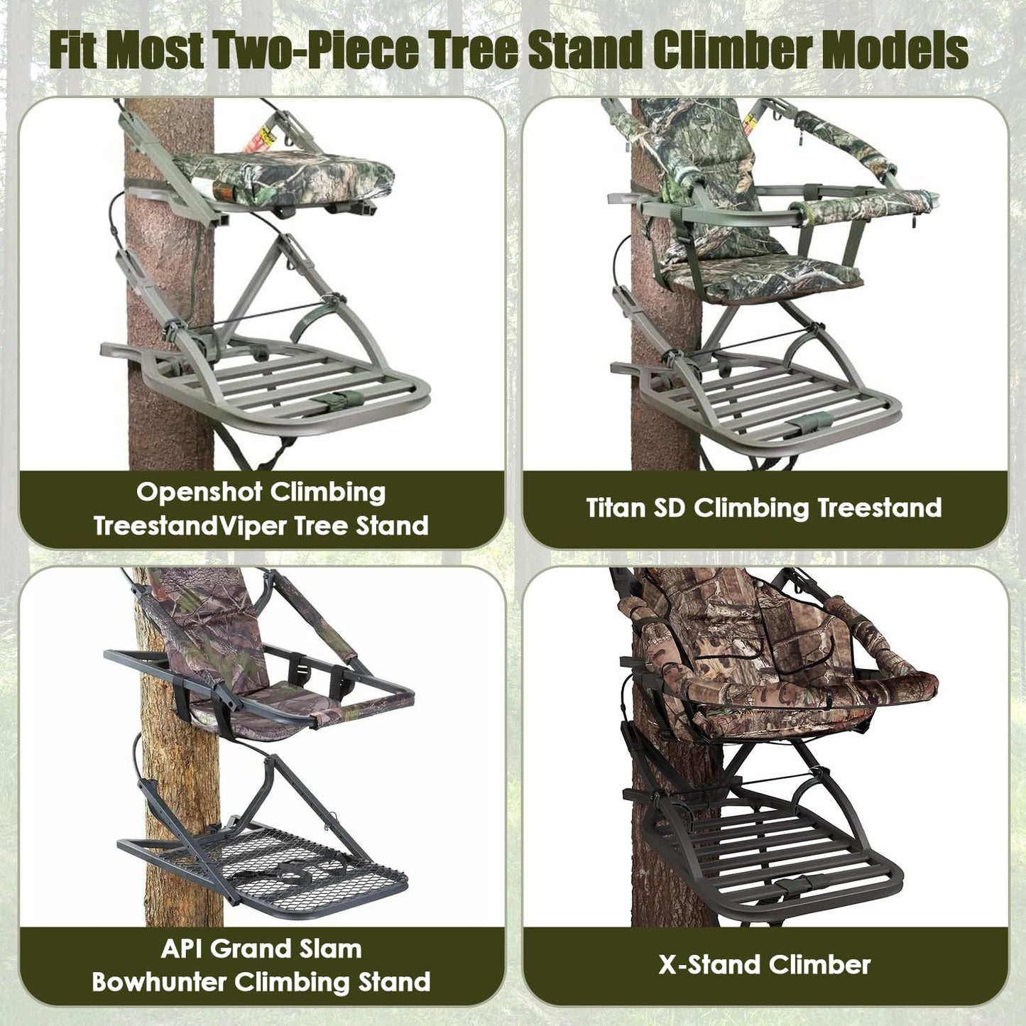 freecat Universal Shoulder & Tether Straps for Summit Treestands-Durable Replacement Cables for Climbing Stands,Adjustable Backpack Straps,Essential Tree Stand Accessories