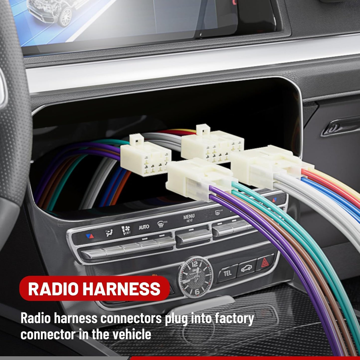 1992-2019 2010-2019 RED WOLF Stereo Harness for Toyota, Subaru Aftermarket Radio Wire Harness Female + Male Plug