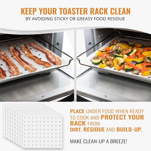 Gowise Parchment Paper Sheets - Non-Stick Perforated Liners for Toaster Oven & Air Fryer | 9 x 11 Inches