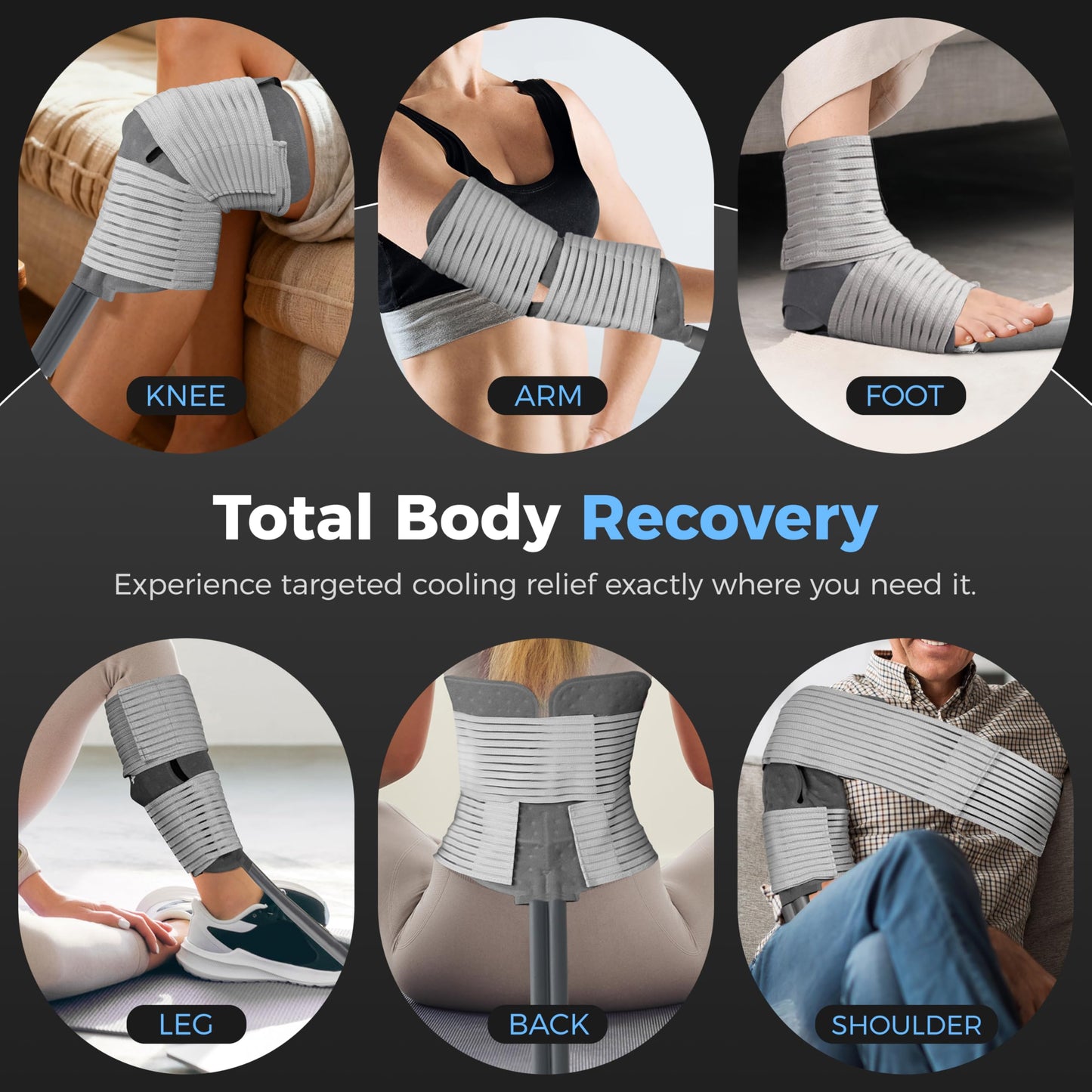 FUPTOS Cold Therapy Machine, Portable Ice Machine for Knee After Surgery with Adjustable Modes & Quiet Pump, for Shoulder Ankle Pain Relief, Cryotherapy Machine Post Surgery Recovery