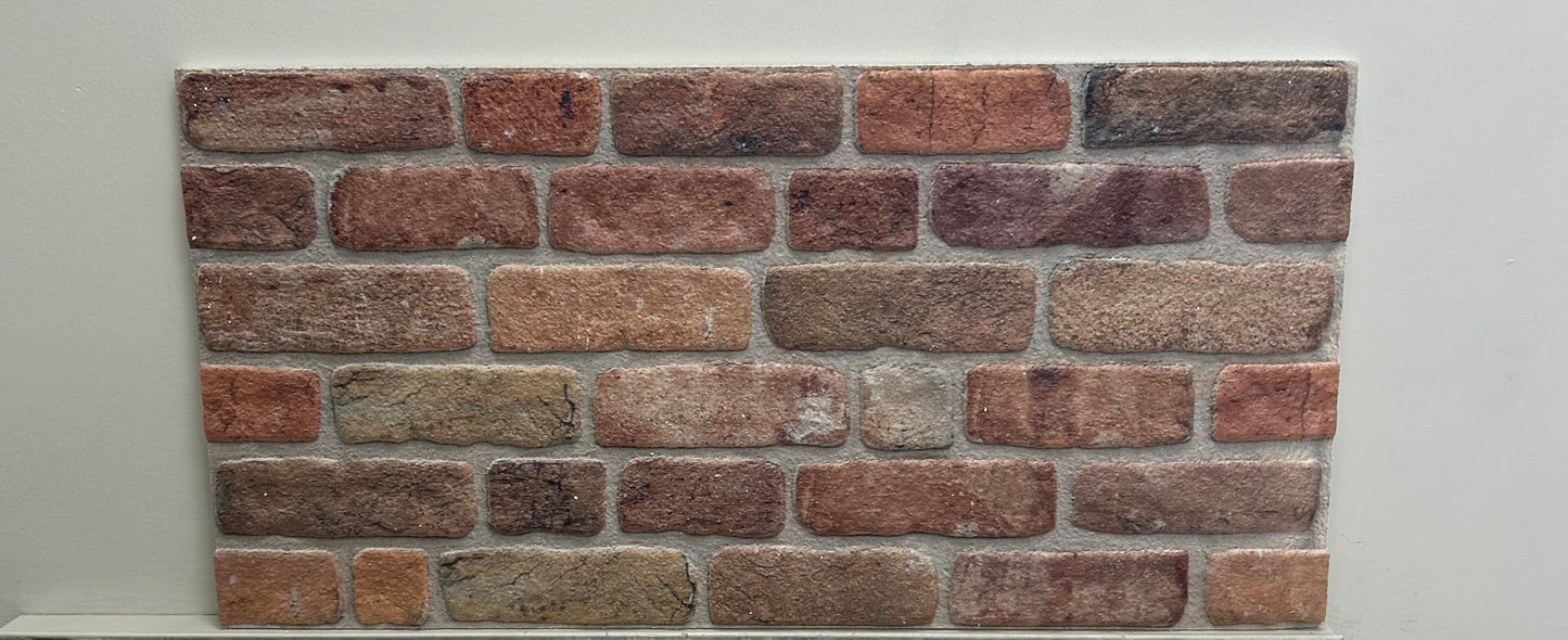 Dundee Deco 3D Wall Panels Faux Brick - Cladding, Brown Beige Stone Look Wall Paneling, Styrofoam Facing for Living Room, Kitchen, Bathroom, Balcony, Bedroom, Set of 5, Covers 27 sq ft