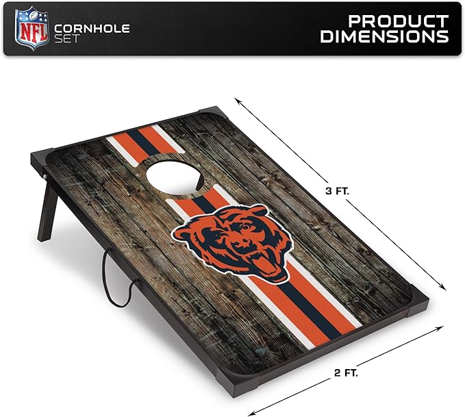 Wild Sports NFL 2' x 3' MDF Deluxe Cornhole Set - with Corners and Aprons