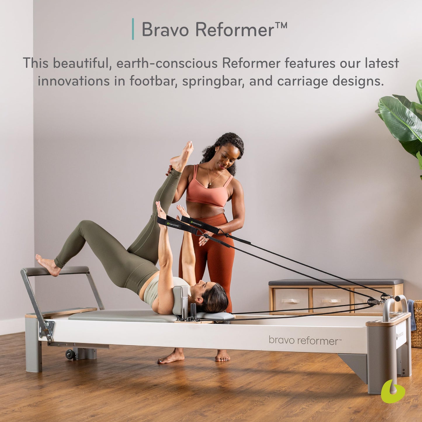 Balanced Body Bravo Reformer, Pilates Apparatus for Studio and Home Workouts, Dove