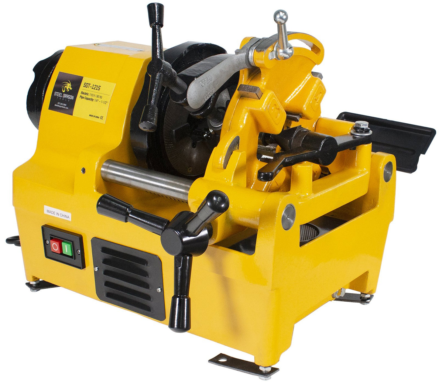 Steel Dragon Tools 1215 1-1/2" Power Pipe Threader Threading Machine with 811A Self Oiling Die Head fits RIDGID 47770 47765 47760 Dies