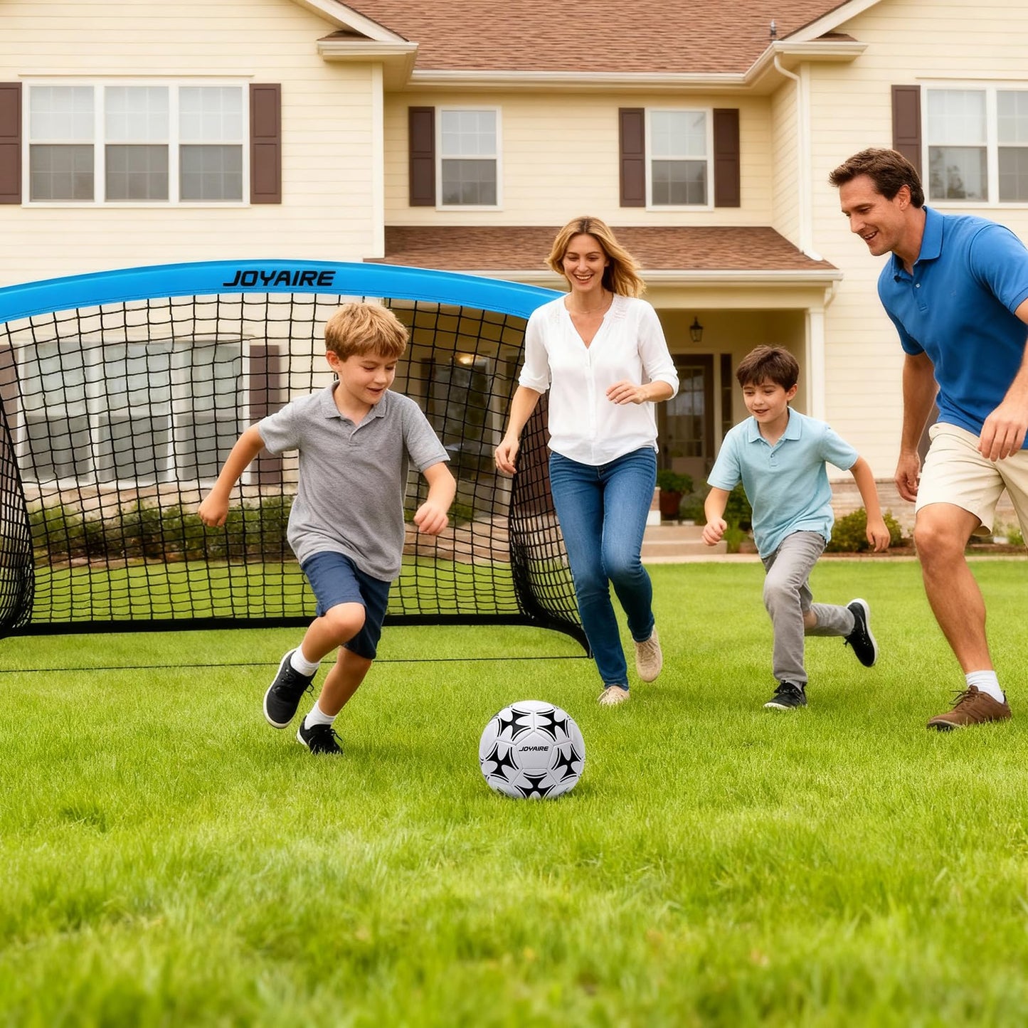 Soccer Goals for Backyard Set, Portable Kids Toddler Soccer Goal 2 of 4' x 3', Pop Up Soccer Net Soccer Training Equipment with Size 4 Soccer Ball, Carry Bag, Youth Games, Sports, Outdoor Play