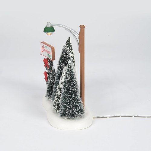 Department 56 Christmas Tree Lot Figurine - Lit Street Lamp Design, 5.16 Inch, Multicolor