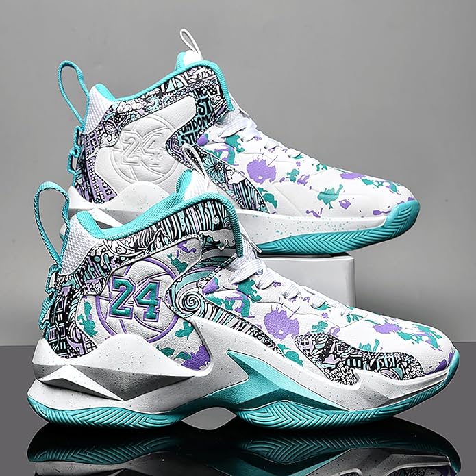Boys Basketball Shoes Breathable Indoor Athletic Shoes Youth Outdoor Fashion Sneakers Comfortable Basketball Shoes for Girls