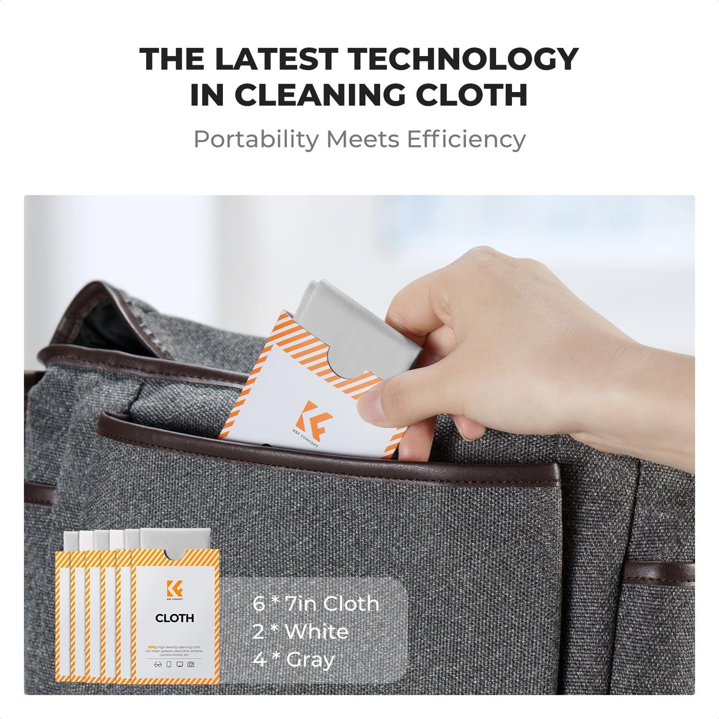 30 Pack Headset, K&F CONCEPT Lens Cleaning Cloth | Microfiber Cleaning Cloth | Glasses Cleaning Cloths | Eyeglass Lens