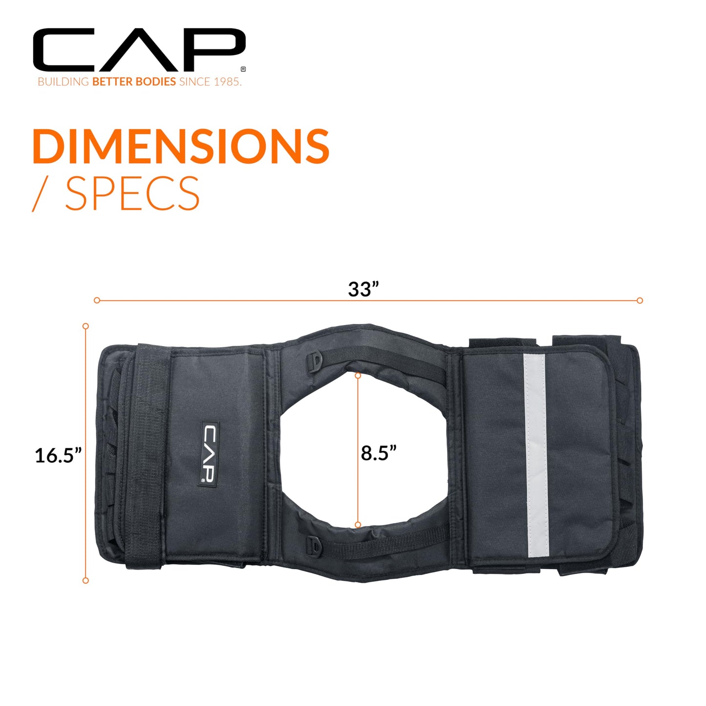 CAP 20 LB Adjustable Weighted Vest – Full Body Workouts, Cardio, Walking & Running, Weight Vest for Men and Women
