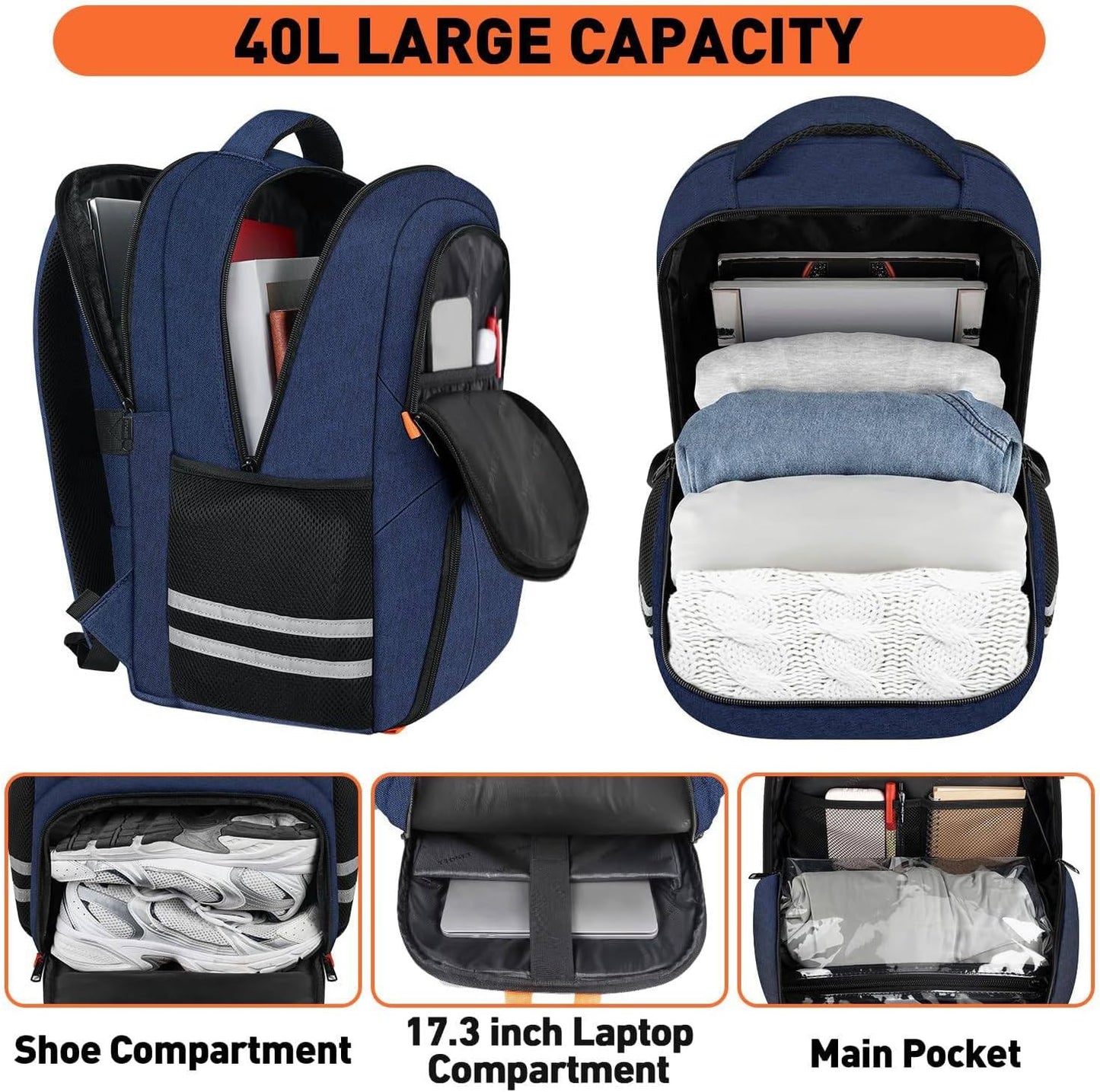Backpack Backpack, 17.3 Inch Ytonet Gym for Men Women, Travel Lightweight Water Resistant Workout Gym Bag Fit Laptop
