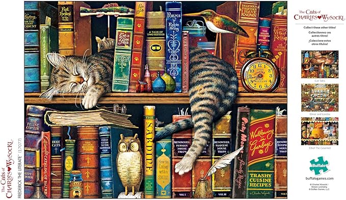 Buffalo Games - Charles Wysocki - Frederick the Literate - 750 Piece Jigsaw Puzzle For Adults -Challenging Puzzle Perfect for Game Nights - Finished Size is 24.00 x 18.00