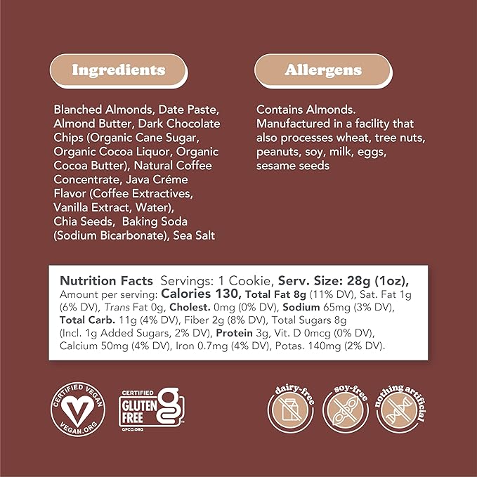 Love + Chew, Variety Pack of Minis - 16 Count - Tasty Gluten Free Cookies - Vegan - Healthy, Paleo, Non GMO Snacks - Individually Wrapped, Soft Baked Cookies - Made from High Protein Almonds - 1 Ounce Each