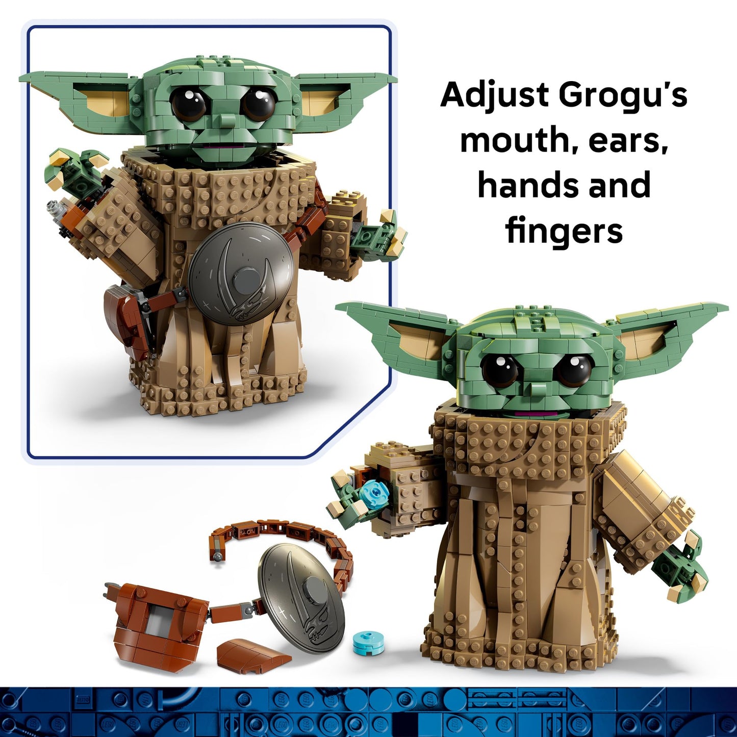 LEGO Star Wars Grogu (Mandalorian Apprentice) Building Toys - Build and Display Set for Boys & Girls, Ages 10+ - Star Wars Gifts for Kids - 75446