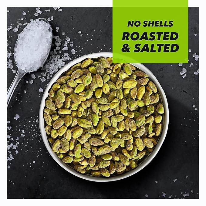 Wonderful Pistachios No Shells, Roasted and salted Nuts, 2.5 Ounce Bag (Pack of 8), Protein Snack, On-the-Go, Individually Wrapped Healthy Snack