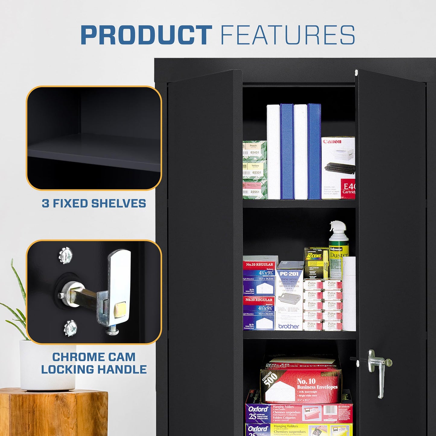 SANDUSKY Value LINE Series 3-Shelf 24-Gauge Garage FREESTANDING Storage Cabinet in B