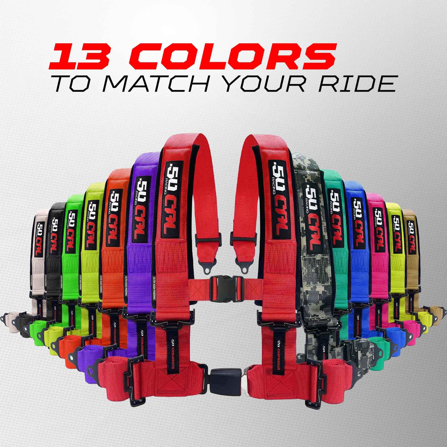 1pc 4 Point Harness for Bucket Seat Push Release 10 Color Harnesses Racing Harness 4 point Race Car UTV, RZR (Teal, 3in) [6062]