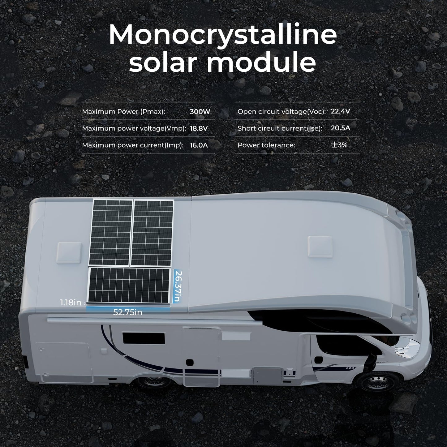 600 Watt Solar Panel Kit with High Efficiency Monocrystalline 300 Watt 2pcs Rv Solar Panels Kit and 30a MPPT Charge Controller for 12 Volt System Battery and Inverter (600w kit)