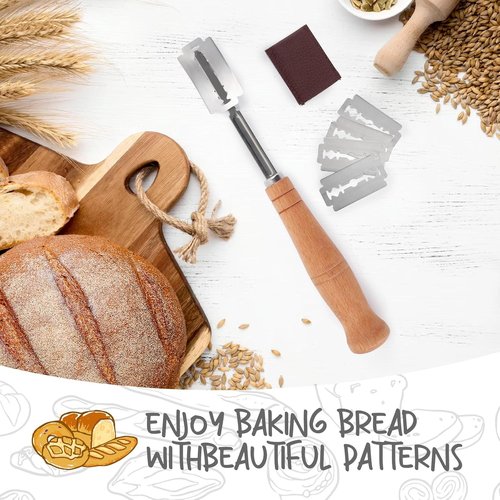 DOYOLLA Sourdough Bread Proofing Baskets - Dough Proofing Bowls Kit with Cloth Liner & Tools | Round, 8.5 Inch, Set of 2