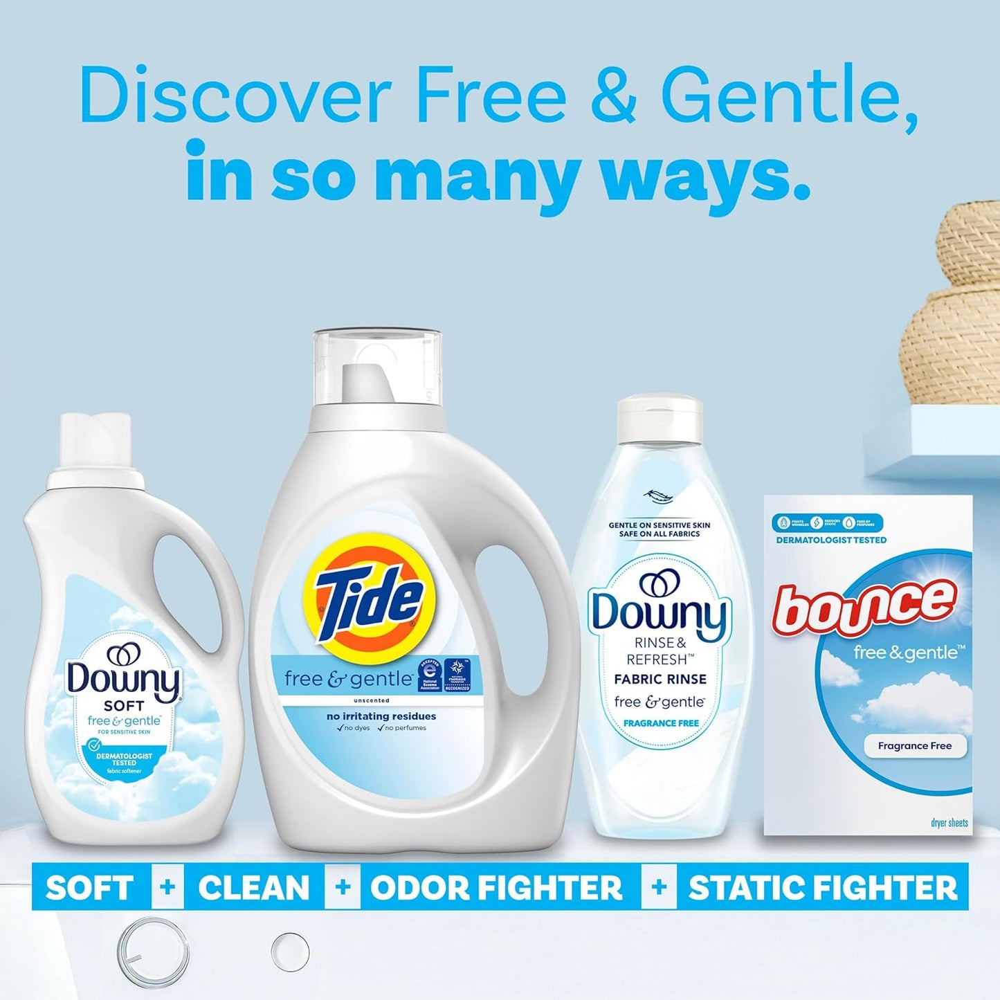 Tide Free & Gentle Liquid Laundry Detergent - 64 Loads | 84 fl oz | Gentle Clean Formula
