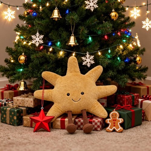 Annshein 1 lb Weighted Sun Plush Pillow - 12 inch Stuffed Animal Weighted Plush Toy, Soft Cuddle Plushie, Birthday