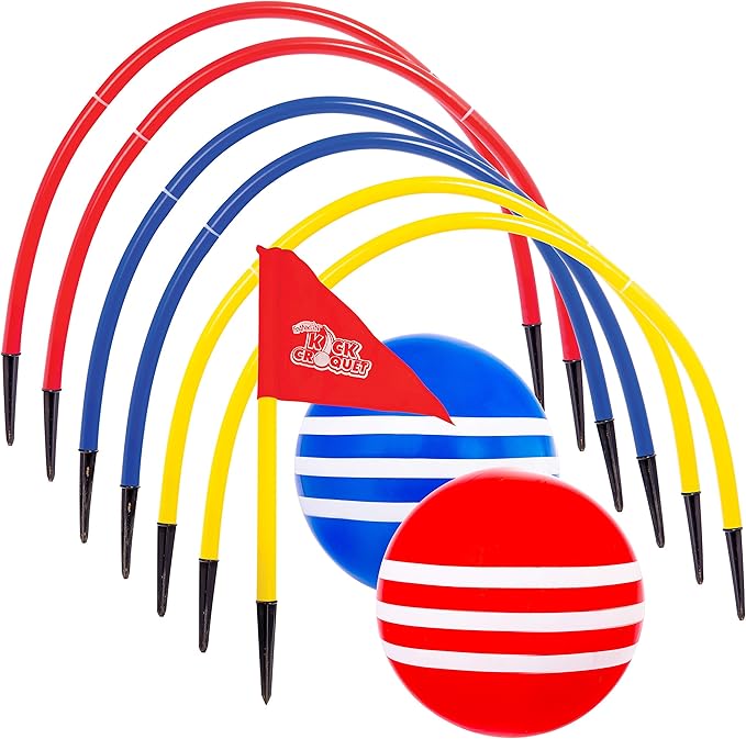 Franklin Sports Kick Croquet Game Set - Perfect for Kids and Adults - Combines Soccer and Croquet - Great for Outdoor Play