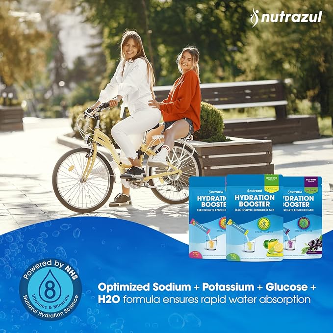 nutrazul Hydration Booster | Supports Rapid Hydration | Electrolyte Enriched Mix | No Artificial Sweeteners | Passion Fruit Flavour| Vegan, Gluten-Free, Non-GMO | 90 Sticks