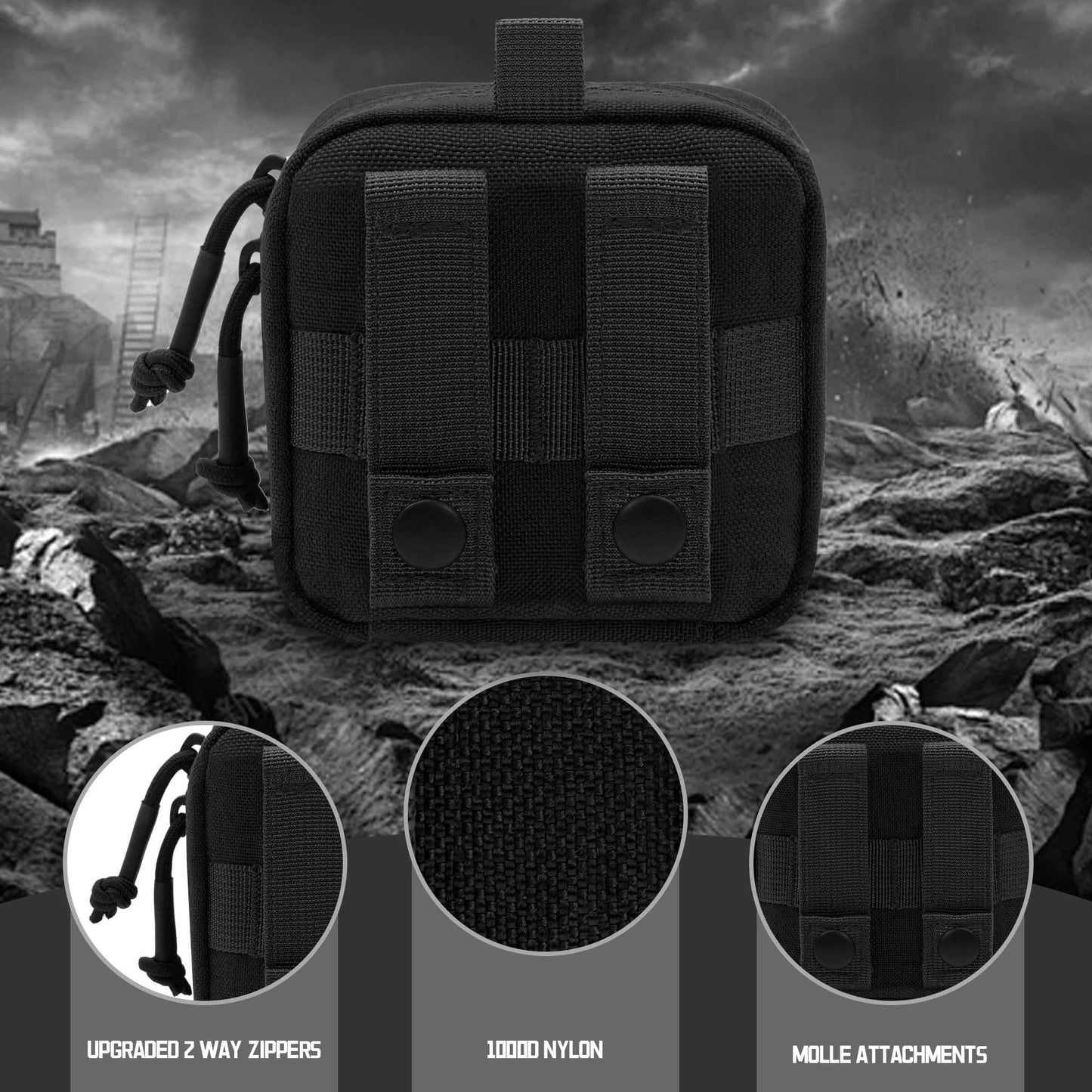 Small Admin Pouch Molle, Tactical Mini Utility Tool EDC Waist Belt Pouches Bag for Vest Backpack