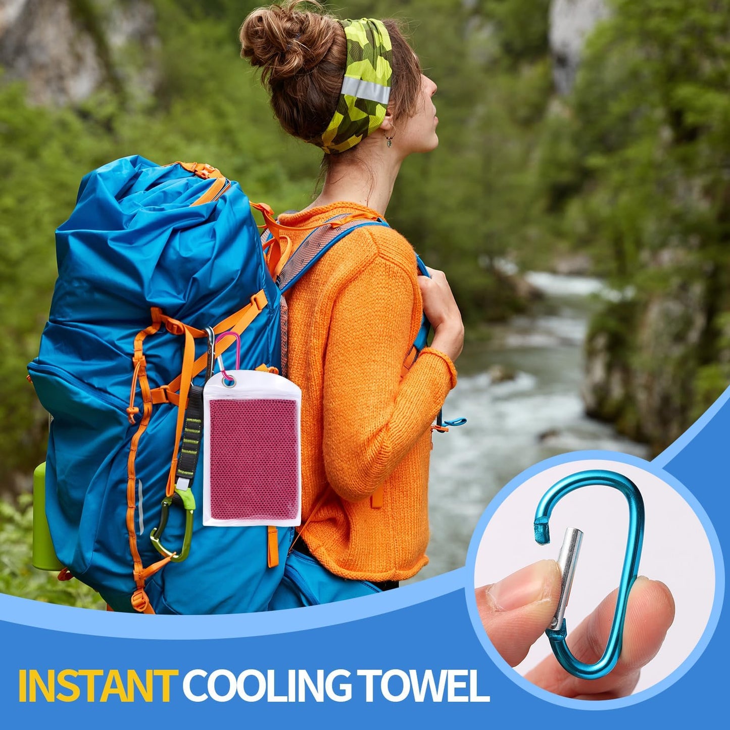 TIANMENSHAN Cooling Towels for Neck and Face, 5 Pack Soft Microfiber Gym Towel（40" X 12", Breathable Cooling Towels for Hot Weather, Gym Yoga Sports Workout Sweat Towels for Men Women Kids