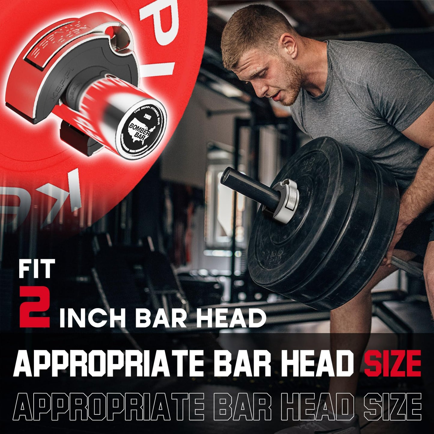 Olympic Barbell Clamps 2 Inch (Pair) - Quick Release Magnetic Barbell Clips with Anti Slip Grip，Aluminum Magnetic Weight Clips for Workout Weightlifting Fitness Training Gym