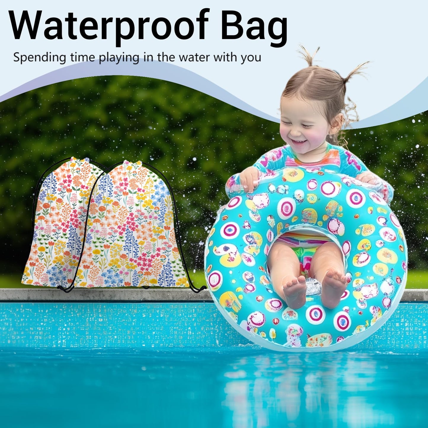 GAIIIIYOU Grip Bags for Gymnasts Plant Flowers Small Drawstring Gym Storage Pouch for Gymnasts