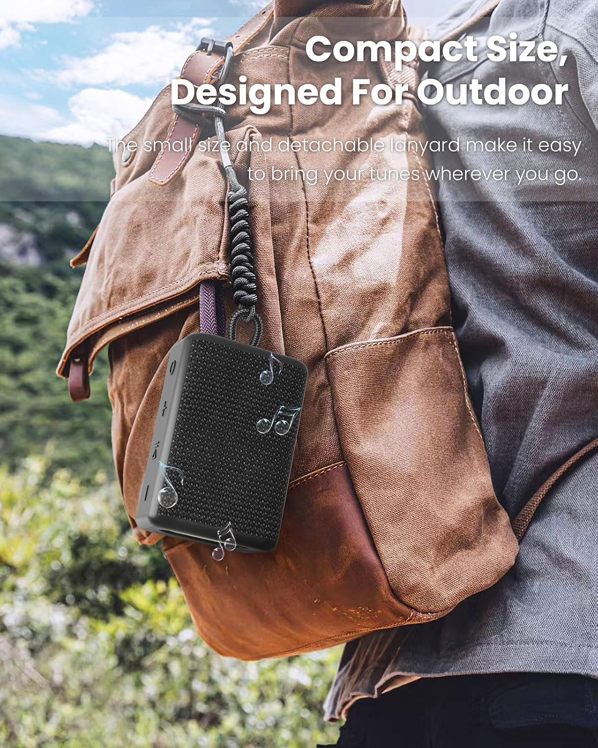 cooboom IPX5 5.3, Portable Bluetooth Speaker with Lights, Powerful Crystal Clear Sound, Waterproof, All Day Playtime