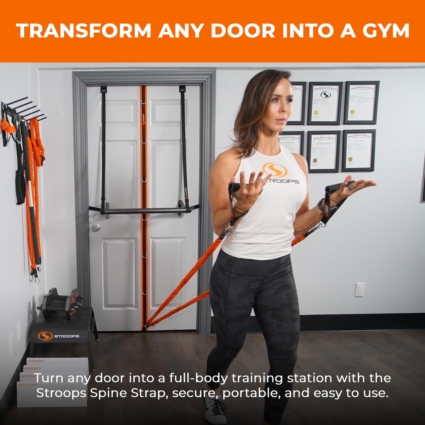 Stroops Spine Strap Door Anchor for Slastix Resistance Bands | Provides Multiple Attachment Anchor Points for Strength Training and Versatile Home Workouts
