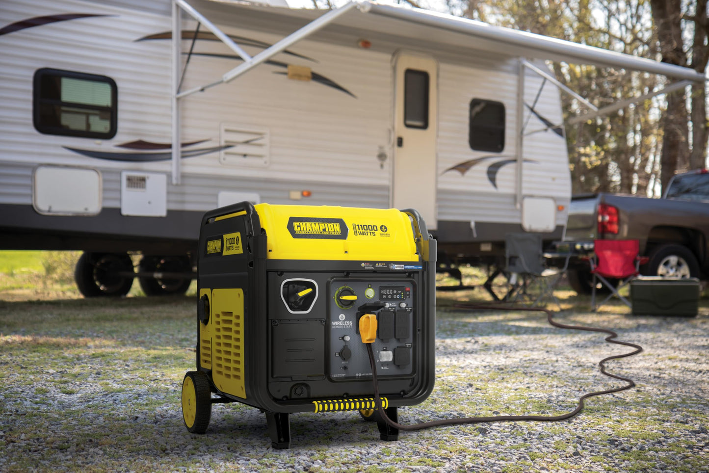 Champion Power Equipment 11,000-Watt Wireless Remote Start Home Backup Portable Inverter Generator with Quiet Technology and Free 3-Year Warranty